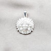 Sterling Silver Fancy Pendant, Polished, Silver Finish, 05.392.0129