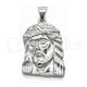 Dije Religioso 05.392.0130 Plata Rodinada, Diseño de Jesus, Pulido, Tono Plateado