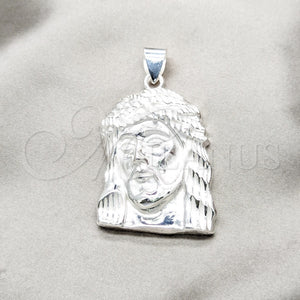 Sterling Silver Pendant — Religious Pendant Jesus Design Polished 05. — main product view — SKU 159251 | Plata 925 dije — Religious Pendant Jesus diseño pulido 05. — SKU 159251