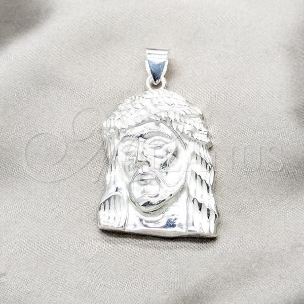 Sterling Silver Pendant — Religious Pendant Jesus Design Polished 05. — main product view — SKU 159251 | Plata 925 dije — Religious Pendant Jesus diseño pulido 05. — SKU 159251