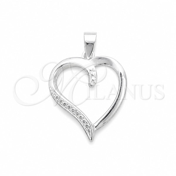 Sterling Silver Pendant — Fancy Pendant Heart Design Polished 05. — main product view — SKU 159252 | Plata 925 dije — elegante Pendant corazón diseño pulido 05. — SKU 159252