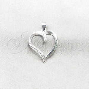 Sterling Silver Pendant — Fancy Pendant Heart Design Polished 05. — main product view — SKU 159252 | Plata 925 dije — elegante Pendant corazón diseño pulido 05. — SKU 159252
