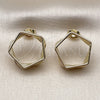 Oro Laminado Stud Earring, Gold Filled Style Polished, Golden Finish, 02.213.0805