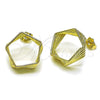 Oro Laminado Stud Earring, Gold Filled Style Polished, Golden Finish, 02.213.0805