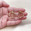 Oro Laminado Stud Earring, Gold Filled Style Polished, Golden Finish, 02.213.0805