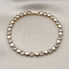 Oro Laminado Tennis Bracelet, Gold Filled Style with White Cubic Zirconia, Polished, Golden Finish, 03.283.0454.07