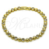 Oro Laminado Tennis Bracelet, Gold Filled Style with White Cubic Zirconia, Polished, Golden Finish, 03.283.0454.07