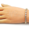 Oro Laminado Tennis Bracelet, Gold Filled Style with White Cubic Zirconia, Polished, Golden Finish, 03.283.0462.07
