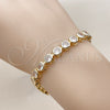 Oro Laminado Tennis Bracelet, Gold Filled Style with White Cubic Zirconia, Polished, Golden Finish, 03.283.0462.07 (07 MM Thickness, 7 Inches Length)