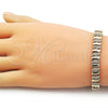 Oro Laminado Tennis Bracelet, Gold Filled Style with White Cubic Zirconia, Polished, Golden Finish, 03.283.0463.07 (08 MM Thickness, 7 Inches Length)