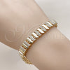 Oro Laminado Tennis Bracelet, Gold Filled Style with White Cubic Zirconia, Polished, Golden Finish, 03.283.0463.07 (08 MM Thickness, 7 Inches Length)