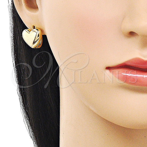 Gold Filled Hoop Earrings — Huggie Hoop Polished 02. — alternate product view — SKU 159294 | Oro Laminado aretes de aro — Huggie Hoop pulido 02. — SKU 159294