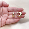 Oro Laminado Huggie Hoop, Gold Filled Style Polished, Golden Finish, 02.213.0808.20