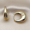Oro Laminado Huggie Hoop, Gold Filled Style Polished, Golden Finish, 02.213.0809.25