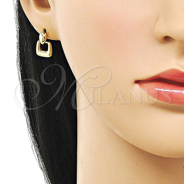 Gold Filled Ring — Stud Earring Belt Buckle Design Polished 02. — alternate product view — SKU 159304 | Oro Laminado anillo — Stud Earring Belt Buckle diseño pulido 02. — SKU 159304