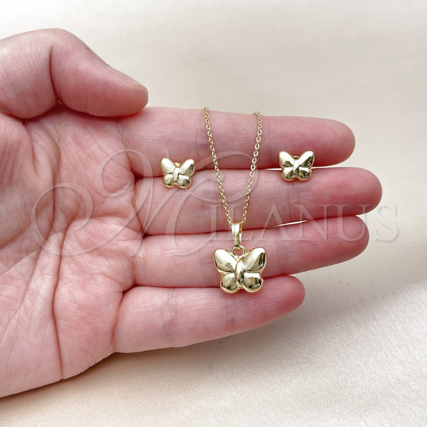 Gold Filled Ring — Earring and Pendant Adult Set Butterfly Design Polished — alternate product view — SKU 159330 | Oro Laminado anillo — Earring and Pendant Adult Set mariposa diseño pulido — SKU 159330