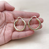 Oro Laminado Medium Hoop, Gold Filled Style Hollow Design, Diamond Cutting Finish, Golden Finish, 02.213.0314.30