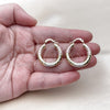 Oro Laminado Medium Hoop, Gold Filled Style Hollow Design, Diamond Cutting Finish, Tricolor, 02.213.0312.1.25