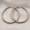 Oro Laminado Extra Large Hoop, Gold Filled Style Hollow Design, Diamond Cutting Finish, Tricolor, 02.170.0310.1.70