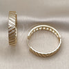 Oro Laminado Huggie Hoop, Gold Filled Style with White Micro Pave, Polished, Golden Finish, 02.204.0059.30