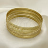 Gold Plated Dozen Bangle, Diamond Cutting Finish, Golden Finish, 03.08.0142.08