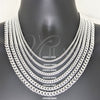 Sterling Silver Basic Necklace, Miami Cuban Design, Polished, Silver Finish, 04.420.0003.16 (100 Gauge, 02 MM Thickness, 16 Inches Length)