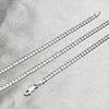 Sterling Silver Basic Necklace, Miami Cuban Design, Polished, Silver Finish, 04.420.0003.16 (100 Gauge, 02 MM Thickness, 16 Inches Length)