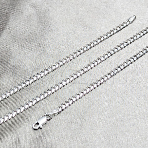 Sterling Silver Necklace — Basic Necklace Miami Cuban Design Polished 04. Gauge — main product view — SKU 159441 | Plata 925 collar — básico Necklace Miami Cuban diseño pulido 04. Gauge — SKU 159441