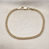 Gold Filled Bracelet — Basic Bracelet Miami Cuban Design Diamond Cutting 04.63. — alternate product view — SKU 159445 | Oro Laminado brazalete — básico Bracelet Miami Cuban diseño Diamond Cutting 04.63. — SKU 159445