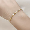 Oro Laminado Basic Bracelet, Gold Filled Style Mariner Design, Diamond Cutting Finish, Golden Finish, 5.222.026.07