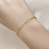 Gold Filled Bracelet — Basic Bracelet Figaro Design Diamond Cutting 5. 0.80 — alternate product view — SKU 159449 | Oro Laminado brazalete — básico Bracelet Figaro diseño Diamond Cutting 5. 0.80 — SKU 159449