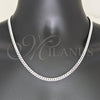 Sterling Silver Basic Necklace, Miami Cuban Design, Polished, Silver Finish, 04.420.0005.20