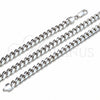 Sterling Silver Basic Necklace, Miami Cuban Design, Polished, Silver Finish, 04.420.0007.26 (200 Gauge, 07 MM Thickness, 26 Inches Length)