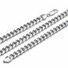 Sterling Silver Basic Necklace, Miami Cuban Design, Polished, Silver Finish, 04.420.0008.26 (220 Gauge, 08 MM Thickness, 26 Inches Length)