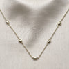 Oro Laminado Basic Necklace, Gold Filled Style Rolo and Ball Design, Polished, Golden Finish, 04.213.0281.22 (02 MM Thickness, 22 Inches Length)
