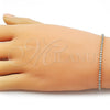 Oro Laminado Tennis Bracelet, Gold Filled Style with White Cubic Zirconia, Polished, Golden Finish, 03.130.0006.1.07 (Thickness, 8 Inches Length)