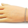 Oro Laminado Tennis Bracelet, Gold Filled Style with White Cubic Zirconia, Polished, Golden Finish, 03.213.0347.07