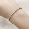 Oro Laminado Tennis Bracelet, Gold Filled Style with White Cubic Zirconia, Polished, Golden Finish, 03.213.0347.07