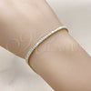 Gold Filled Bracelet — Tennis Bracelet Baguette Design with White Cubic Zirconia — alternate product view — SKU 159465 | Oro Laminado brazalete — Tennis Bracelet Baguette diseño with blanco Cubic Zirconia — SKU 159465