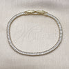 Gold Filled Bracelet — Tennis Bracelet Baguette Design with White Cubic Zirconia — alternate product view — SKU 159465 | Oro Laminado brazalete — Tennis Bracelet Baguette diseño with blanco Cubic Zirconia — SKU 159465
