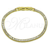 Gold Filled Bracelet — Tennis Bracelet Baguette Design with White Cubic Zirconia — alternate product view — SKU 159465 | Oro Laminado brazalete — Tennis Bracelet Baguette diseño with blanco Cubic Zirconia — SKU 159465