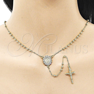 Gold Filled Jewelry — Thin Rosary Guadalupe and Crucifix Design with White — alternate product view — SKU 159472 | Oro Laminado joyería — Thin Rosary Guadalupe and Crucifix diseño with blanco — SKU 159472
