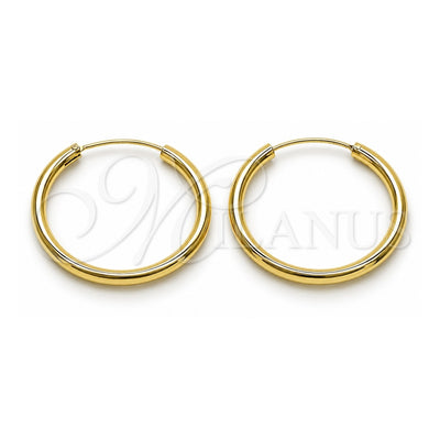 Oro Laminado Medium Hoop, Gold Filled Style Polished, Golden Finish, 02.213.0816.30