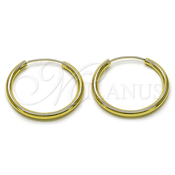 Gold Filled Hoop Earrings — Medium Hoop Polished 02. — main product view — SKU 159477 | Oro Laminado aretes de aro — Medium Hoop pulido 02. — SKU 159477
