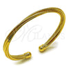 Oro Laminado Individual Bangle, Gold Filled Style Diamond Cutting Finish, Golden Finish, 07.170.0051