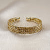 Oro Laminado Individual Bangle, Gold Filled Style Twist Design, Diamond Cutting Finish, Golden Finish, 07.170.0041.1 (14 MM Thickness, One size fits all)