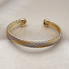 Oro Laminado Individual Bangle, Gold Filled Style Twist Design, Polished, Tricolor, 07.170.0029.1 (08 MM Thickness, One size fits all)