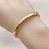 Oro Laminado Individual Bangle, Gold Filled Style Twist Design, Polished, Golden Finish, 07.170.0056 (07 MM Thickness, One size fits all)