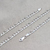 Sterling Silver Basic Necklace, Figaro Design, Polished, Silver Finish, 04.420.0014.22