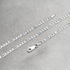 Sterling Silver Basic Necklace, Figaro Design, Polished, Silver Finish, 04.420.0015.18